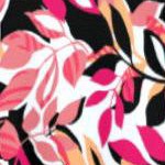 tea rose graphic leaves
