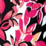 tea rose graphic leaves