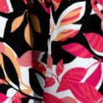 tea rose graphic leaves