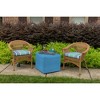 Casual Cushion Stripe Sunbrella Fabric 1-Piece Indoor/Outdoor Wicker Seat Pad, 18"W x 18"L - 2 of 4