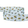 Northlight Bumblebee Design Wired Spring Craft Ribbon - 2.5" x 10 Yards - Blue - 4 of 4