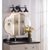 3-Light Dale Vanity Wall Lamp Black - Kenroy Home: ETL Listed, Metal Shade, Dimmable Fixture - 2 of 4