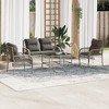 vidaXL Garden Sofa Set Grey Poly Rattan Medium Durable Garden Sofa Set - 2 of 4