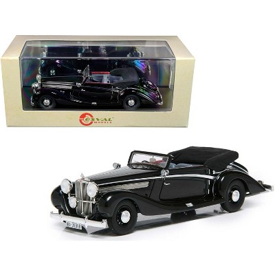 1938 Maybach SW38 Cabriolet A by Spohn (Top Down) Black Limited Edition to 250 pieces 1/43 Model Car by Esval Models