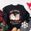 Simply Sage Market Women's Graphic Sweatshirt Retro Hot Cocoa Christmas Movies - 3 of 4