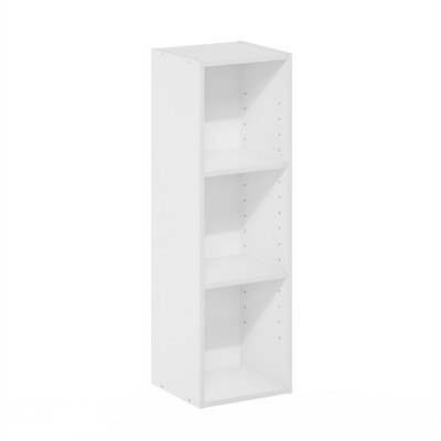 HOMLUX 3-Tier Bookcase Open Multipurpose Display Rack with Adjustable Shelves Black/White