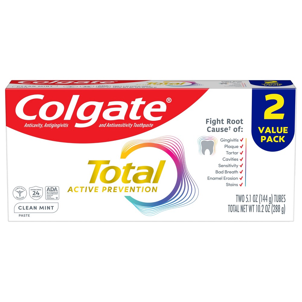 Photos - Toothpaste / Mouthwash Colgate Total Clean Mint Paste Toothpaste - 5.1oz/2pk 