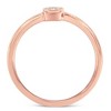 14K Rose Gold Plated Silver Diamond Accent Square Cushion Shaped Promise Ring - 3 of 4