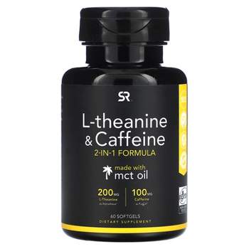Sports Research L-Theanine & Caffeine, 2-in-1 Formula, 60 Softgels, Sports Nutrition Supplements