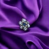 Slickblue Women's Ruthenium Plated Ring, Blue & Purple Synthetic Glass Stones, Marquise, Oval, Round, Size 5-9 - 2 of 3