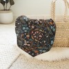 Sweet Jojo Designs Girl Swaddle Baby Blanket Boho Floral Wildflower Black Orange Blue and Green - 4 of 4