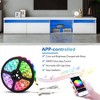 94.5" TV Stand with LED Color Changing Lights, Sideboard Cabinet with 2-Glass Shelves, Buffet Table for Living Room or Entryway - 4 of 4