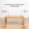 MH London Evo Rectangle Scallop Solid Wood Coffee Table For Living Room - 3 of 4