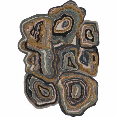 Hauteloom Wishram Abstract Shape Wool Rug
