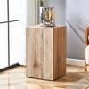 NicBex Rectangular Wooden Top Coffee Table with Tempered Glass Legs,DIY Sticker Center Table for Living Room,Living Room Furniture,Black - 3 of 4