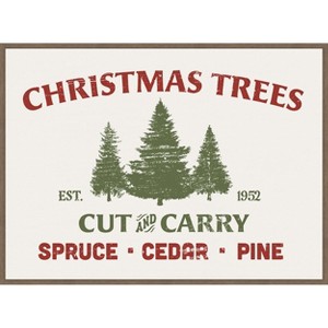 Amanti Art Christmas Farm Sign I by Victoria Barnes Canvas Wall Art Print Framed - 1 of 4