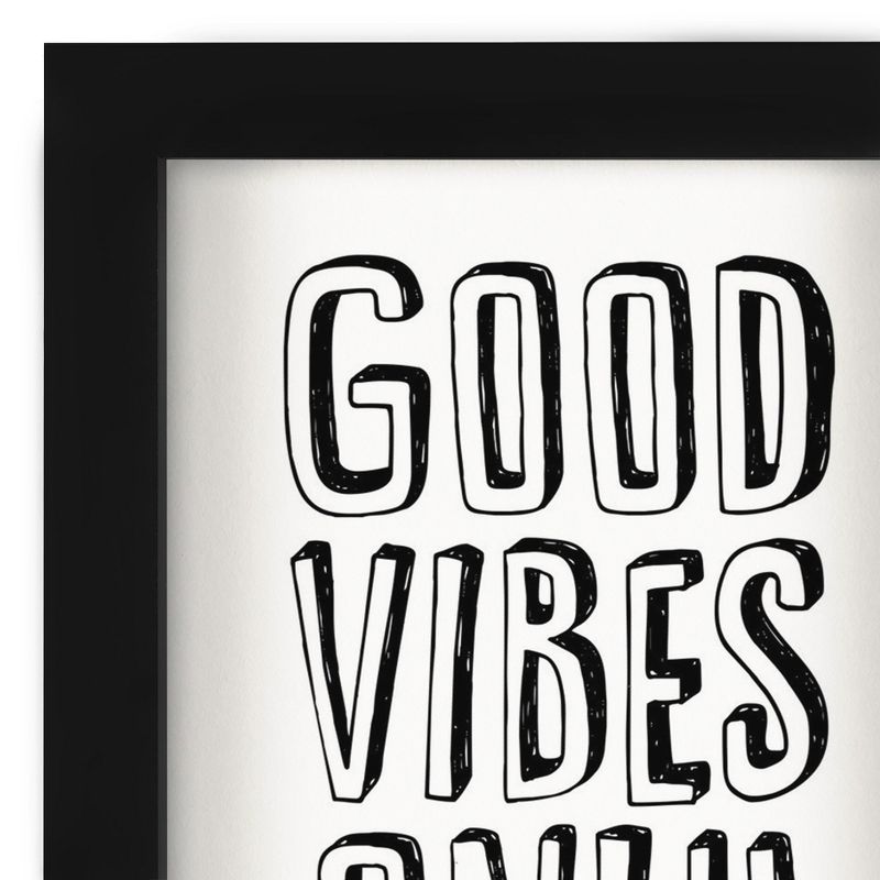 Americanflat Minimalist Motivational Good Vibes Only' By Motivated Type Shadow Box Framed Wall Art Home Decor, 4 of 9