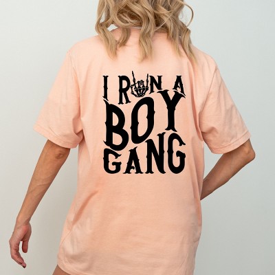 Simply Sage Market I Run A Boy Gang Front And Back Short Sleeve Tee
