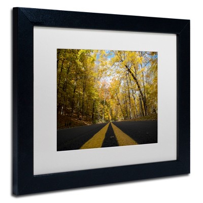 Trademark Fine Art -Kurt Shaffer 'Autumn Along the Valley Parkway' Matted Framed Art