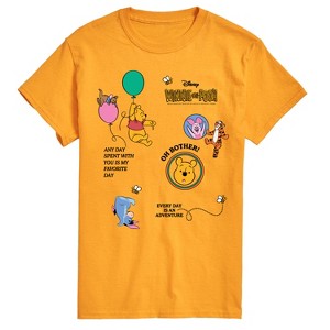 Men's - Winnie The Pooh - Balloon Collage Short Sleeve Graphic T-Shirt - 1 of 3