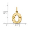 Black Bow Jewelry 14k Yellow Gold, Julia Collection, Small Satin Block Initial O Pendant - 4 of 4