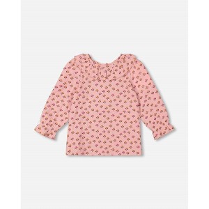 Girl ' Tulip Printed Muslin Blouse - Deux par Deux - 1 of 3