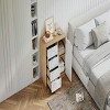 Resenkos 31.5"Large Storage Cabinet with Adjustable Shelf, Freestanding Storage Organizer Cabinet with 4 Removable Drawers, White - 4 of 4