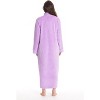 Just Love Womens Plush Zipper Lounger Solid Robe | Long Bathrobe Duster - 2 of 2