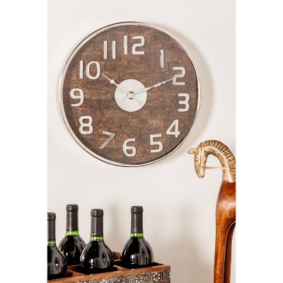 18" x 18" Rustic Round Wall Clock - Olivia & May