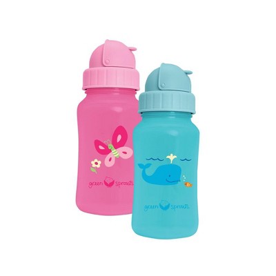 Image of Straw Bottle (2 pack) - Pink & Aqua