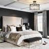 Rennnsan Nostin 14" W 4 - Light Rectangle Drum Crystal Modern Glam Dimmable Semi Flush Mount in Black - 4 of 4