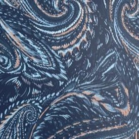 navy allover paisley