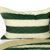 Slickblue Quilt Set Full/Queen with 2 Shams, Pre-Washed Reversible Design, Stripes Pattern, 5 Colors, 3 Piece - 2 of 4