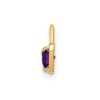 Black Bow Jewelry Feb Synthetic Amethyst 14k Yellow Gold Heart Pendant Enhancer, 5mm - 2 of 4