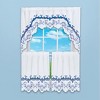Collections Etc Embroidered Seashells Scalloped Edge Tiered Café Kitchen Curtains - 3 of 3