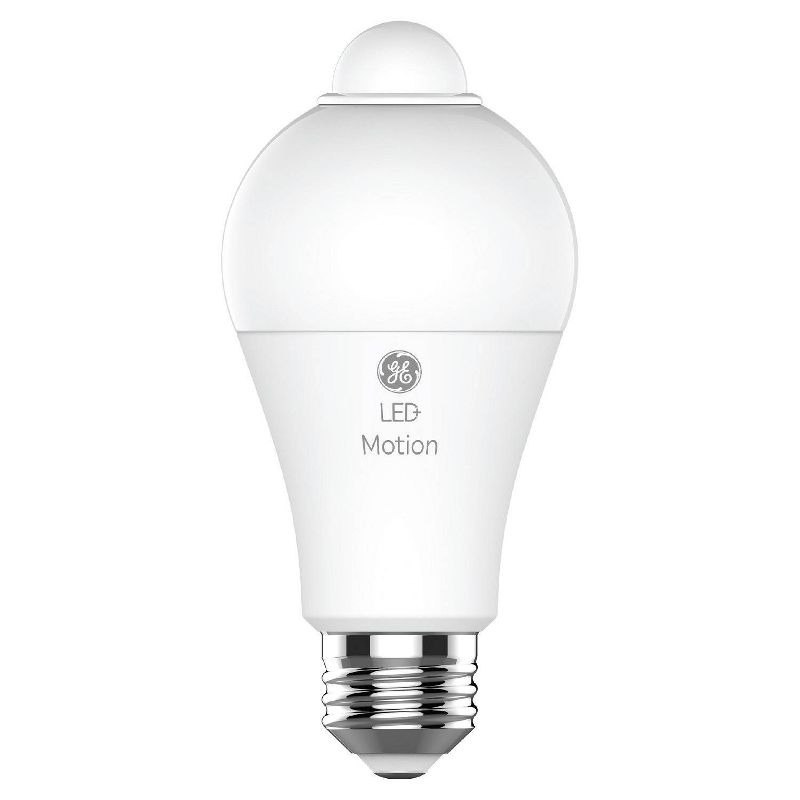 GE 2pk 11 Watts Warm White Medium Base LED+ Motion Sensor Standard Light Bulbs, 3 of 5