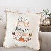 C&F Home 10" x 10" Life Is Better When We're Together Harvest Embroidered Fall Small Petite Throw Pillow - 4 of 4