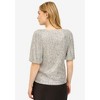 ellos Women's Plus Size All-Over Sequin Blouson Sleeve Top - 3 of 4