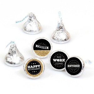 Big Dot of Happiness Happy Retirement - Retirement Party Round Candy Sticker Favors - Labels Fits Chocolate Candy (1 sheet of 108) - 1 of 4