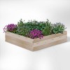 CedarCraft Ground Cedar Planter Square Outdoor Garden Bed Natural 45"x45"x10.5" - 4 of 4