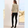 INSPIRE CHIC Women's 3/4 Sleeve Shawl Lapel Pocket Single Button Office Work Blazer Small Khaki - 3 of 4