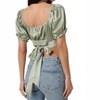 Women's SATIN SWEETHEART CROP TOP - mittoshop - 2 of 3