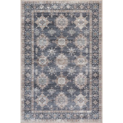 Nuloom Juni SplashGuard Medallion Machine Washable Area Rug