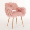 Maliang Faux Fur Upholstered Make Up Chair With Metal Leg - 2 of 4
