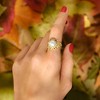 Ross-Simons 9-9.5mm Cultured Pearl Filigree Ring in 18kt Gold Over Sterling - 4 of 4