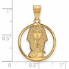 Black Bow Jewelry 14k Yellow Gold Plated Sterling Silver Phi Sigma Sigma Greek Life Medium Pendant - 2 of 3