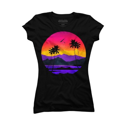 Junior's Design By Humans The Color of Paradise By clingcling T-Shirt
