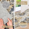 Washable Area Rug Vintage Medallion Floral Soft Rug Indoor Non Slip Low Pile Carpet for Living Room Bedroom Dining Room Home Office - 4 of 4