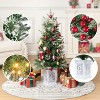 3 Ft Pre-Lit Christmas Tree With 78 LED Lights, Artificial Tree With Snowflakes and Red Berries, For Home, Porch, Office, Party, White - 4 of 4