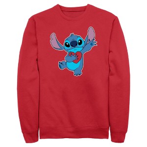 Men's Lilo & Stitch Ohana Heart Sweatshirt - 1 of 4